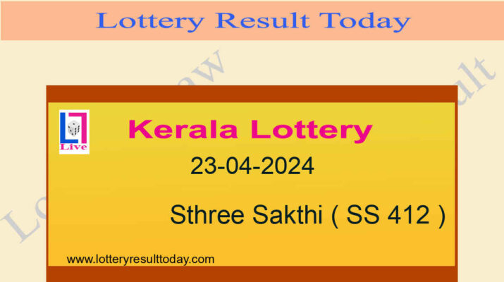 Kerala Lottery Sthree Sakthi SS 412 Result 23.04.2024