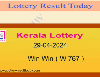 Kerala Lottery Win Win W 767 Result 29.04.2024 Out