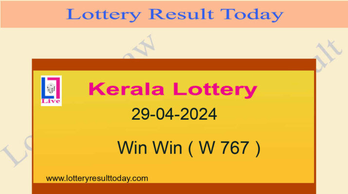 Kerala Lottery Win Win W 767 Result 29.04.2024 Out