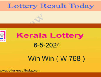 Kerala Lottery Win Win W 768 Result 6.5.2024