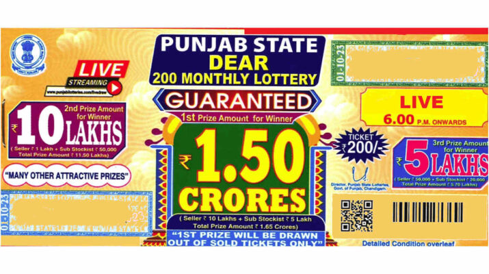 Punjab dear 200 Monthly Lottery Result 6PM