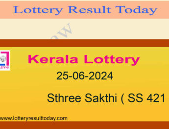 Kerala Lottery Sthree Sakthi SS 421 Result 25.06.2024
