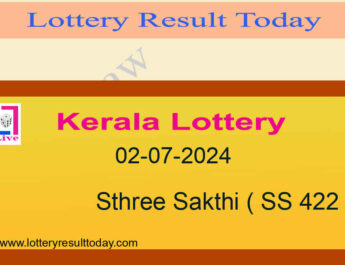 Kerala Lottery Sthree Sakthi SS 422 Result 02.07.2024