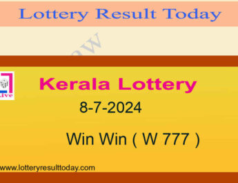 Kerala Lottery Win Win W 777 Result 8.7.2024