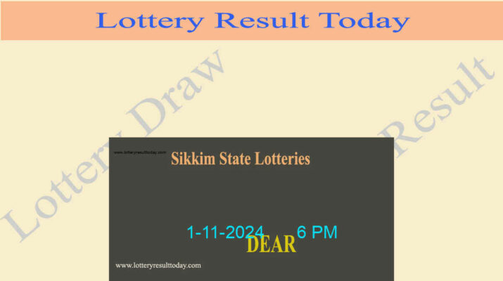 Sikkim Lottery Result 1.11.2024 (6 PM)