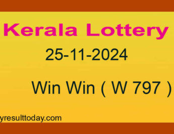 Kerala Lottery Result 25.11.2024 Win Win W 797