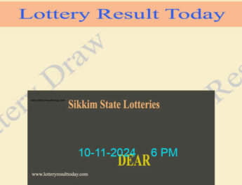 Sikkim Lottery Result 10.11.2024 (6 PM)