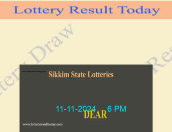 Sikkim Lottery Result 11.11.2024 (6 PM)