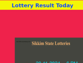 Sikkim Lottery Result 20.11.2024 (6 PM)