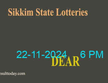 Sikkim Lottery Result 22.11.2024 (6 PM)