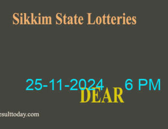 Sikkim Lottery Result 25.11.2024 (6 PM)