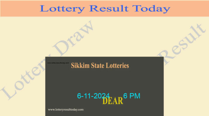 Sikkim Lottery Result 6.11.2024 (6 PM)