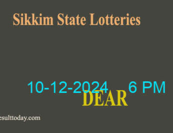 Sikkim Lottery Result 10.12.2024 (6 PM)