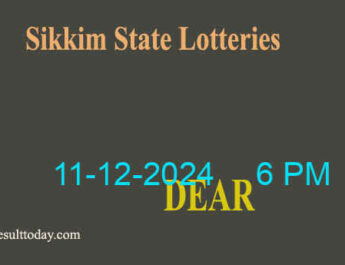 Sikkim Lottery Result 11.12.2024 (6 PM)