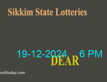 Sikkim Lottery Result 19.12.2024 (6 PM)