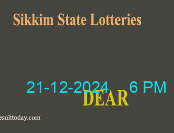 Sikkim Lottery Result 21.12.2024 (6 PM)