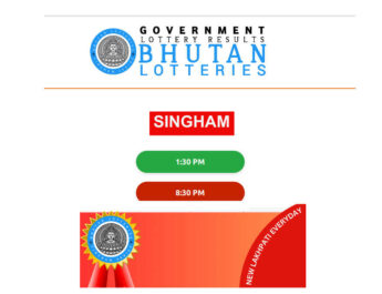 Bhutan State Lottery Singham 1:30 PM