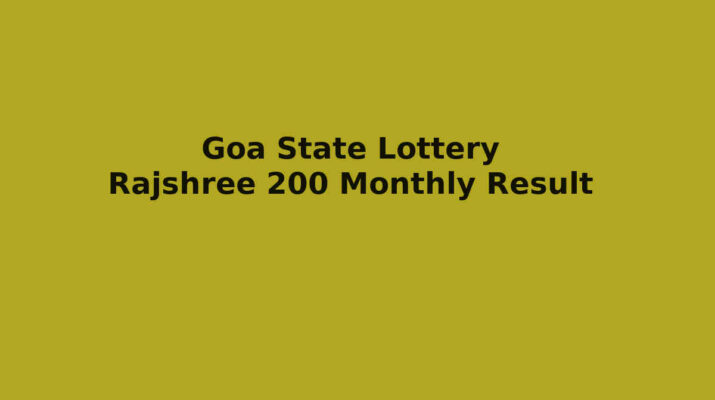 Goa Rajshree 200 Monthly Lottery