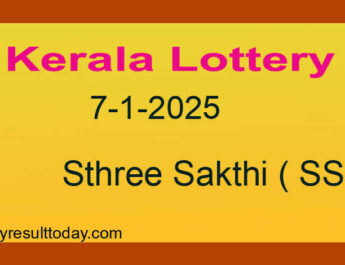 Kerala Lottery Result 7.1.2025 Sthree Sakthi SS 449