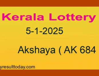 Kerala Lottery Result 5.1.2025 Akshaya AK 684 (Out)