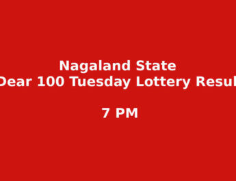 Nagaland Dear 100 Tuesday Lottery Result