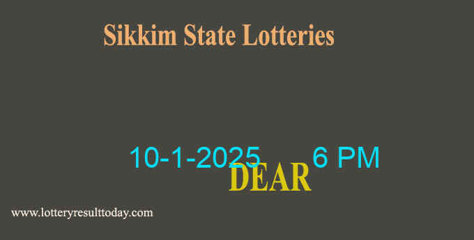 Sikkim Lottery Result 6 PM Today 10.1.2025