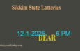 Sikkim Lottery Result 6 PM Today 12.1.2025