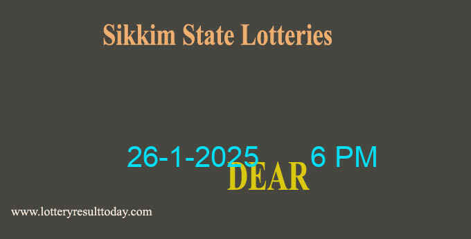 Sikkim Lottery Result 6 PM Today 26.1.2025