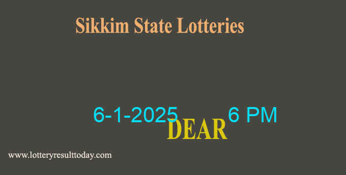 Sikkim Lottery Result 6 PM Today 6.1.2025 (Out)