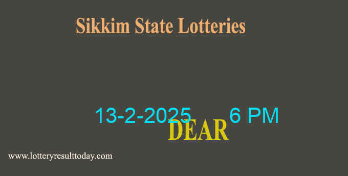 Sikkim Lottery Result 6 PM Today 13.2.2025 (OUT)