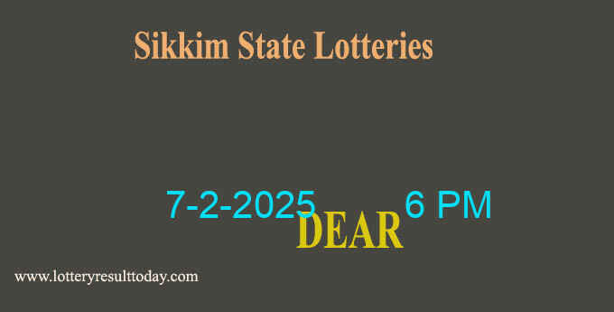 Sikkim Lottery Result 6 PM Today 7.2.2025