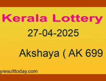 Kerala Lottery Result 27.04.2025 Akshaya AK 699 (Out)