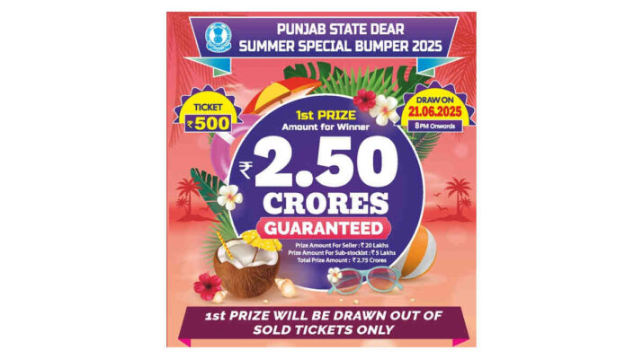 Punjab Dear Summer Bumper Lottery Result