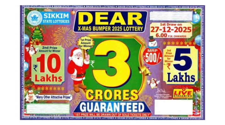 Sikkim X MAS Bumper Lottery Result 2025