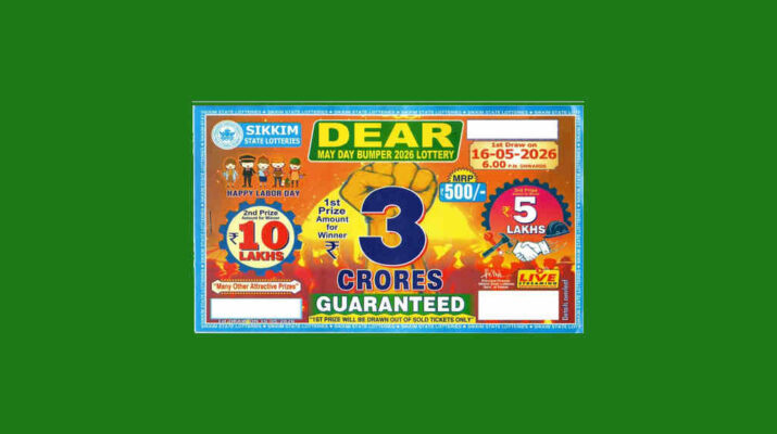 Sikkim Dear May Day Bumper Lottery 2026