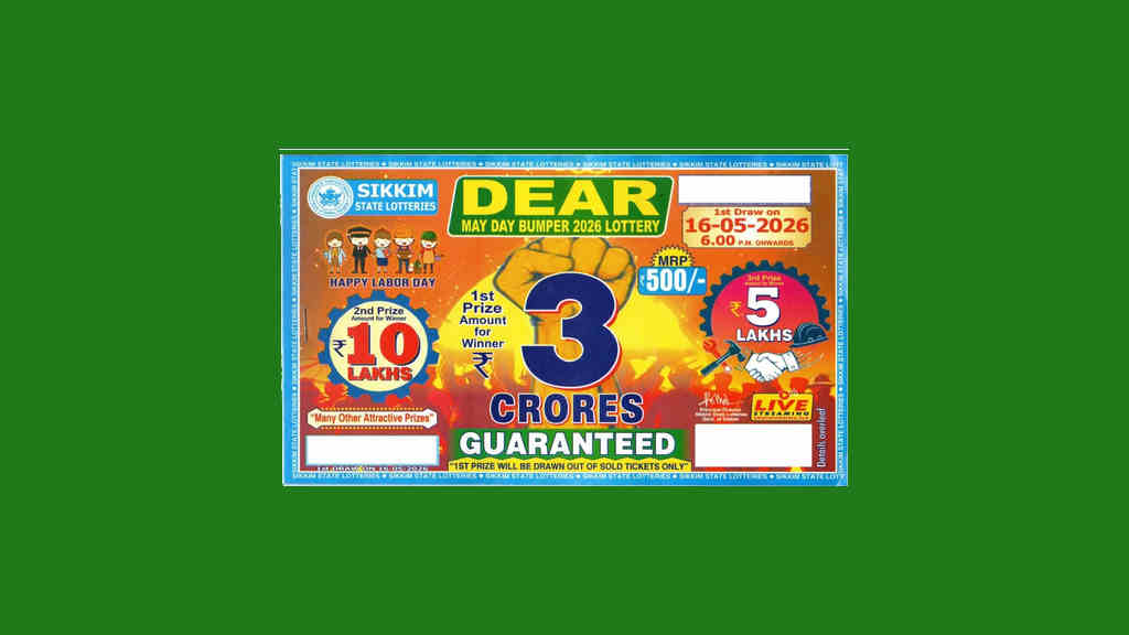 Sikkim Dear May Day Bumper Lottery 2026