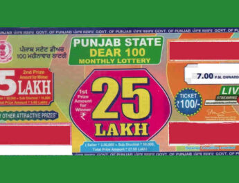Punjab Dear 100 Monthly Lottery Result Today