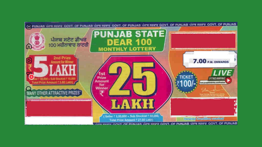 Punjab Dear 100 Monthly Lottery Result Today