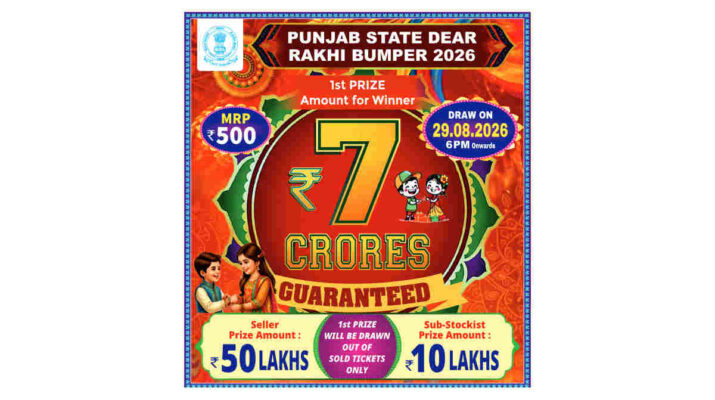 Punjab Rakhi Bumper Lottery 2026 Result