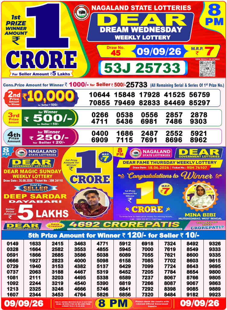 Sambad 8 PM Result 09.09.2026